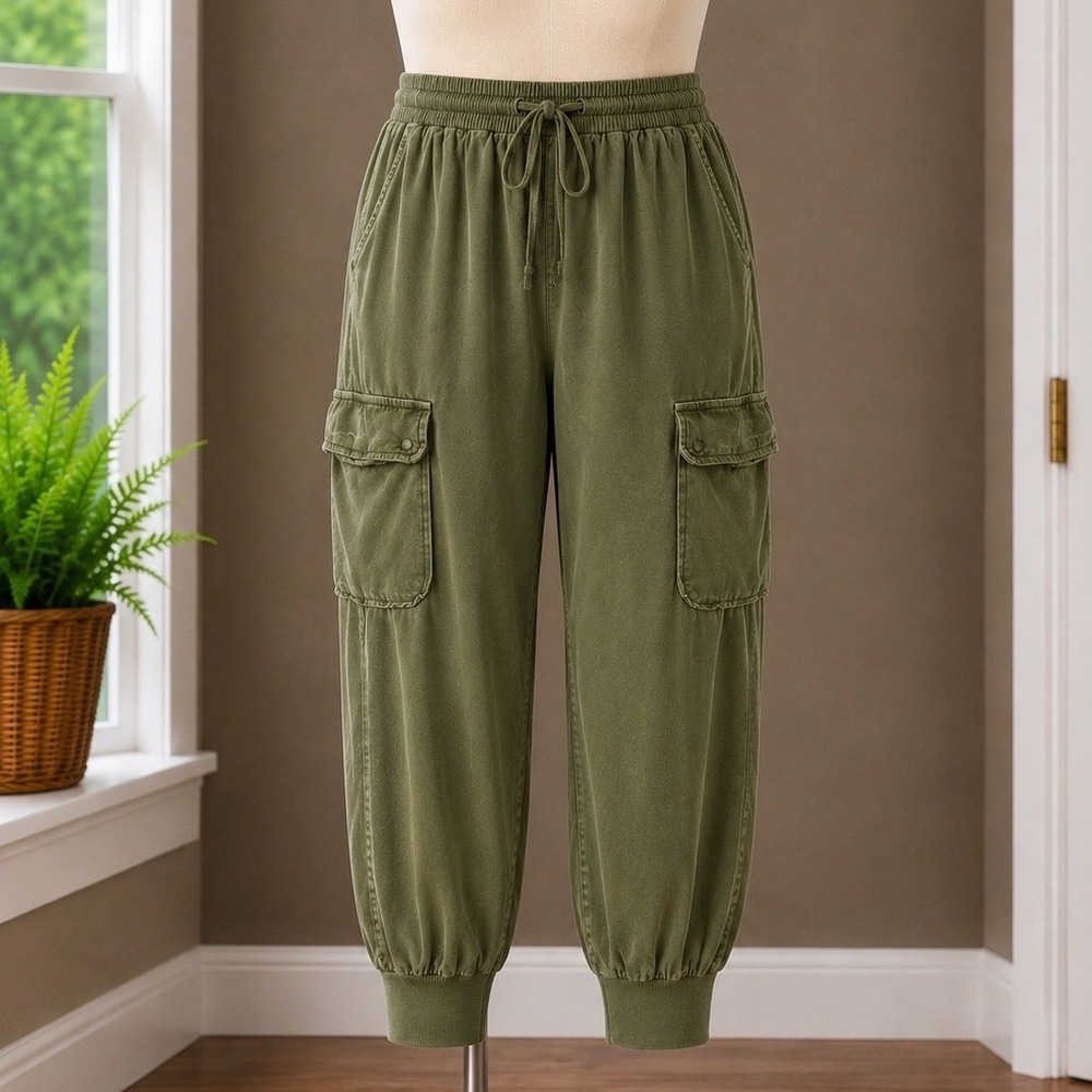 Torrid Olive Green Cargo Joggers High Rise Utility Pants Size 1 Large XL 14/16